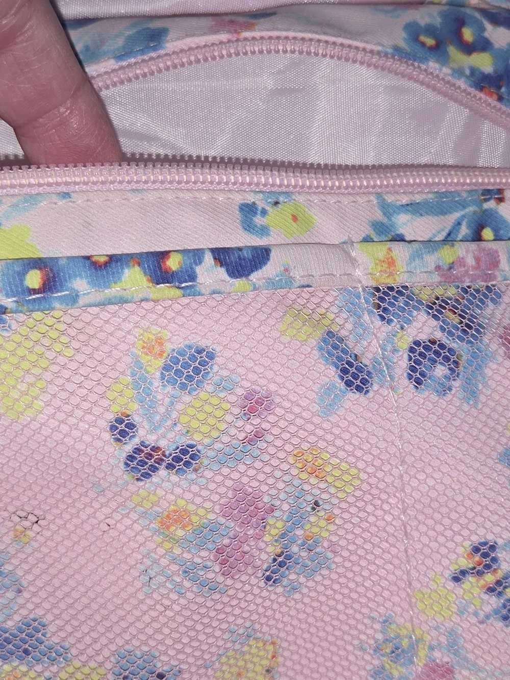 Pink Floral Cosmetic Pouch - Women's Makeup Organizer
